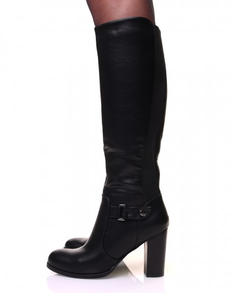 Bottes effet cuir  talon