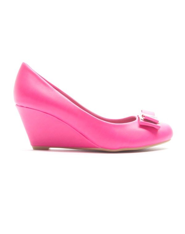 Chaussure femme Alicia Shoes: Escarpin compensé - fuchsia