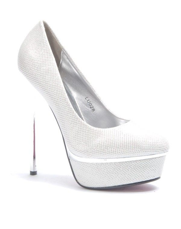 Chaussure femme Style Shoes: Escarpin brillant Blanc