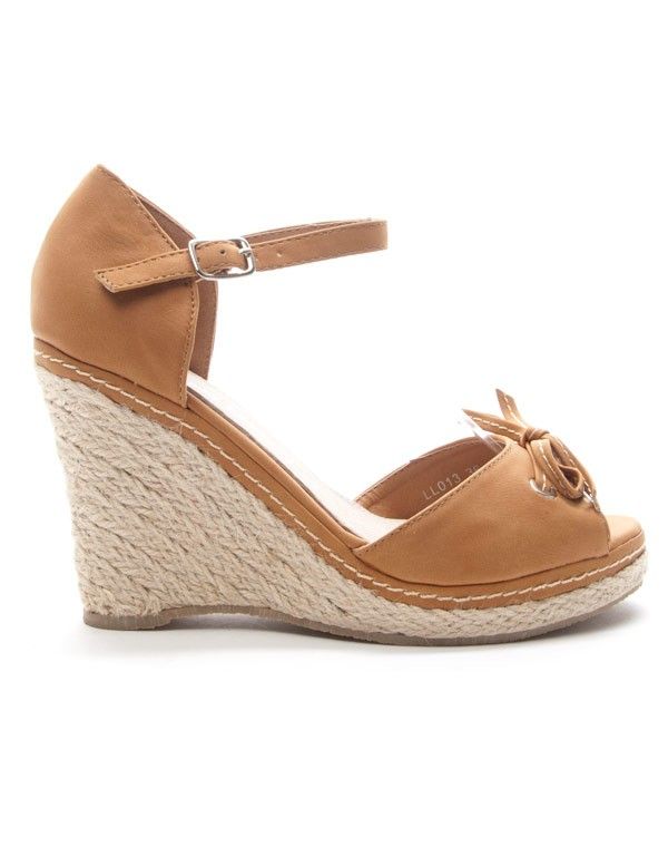 Chaussure femme Style Shoes: Sandale compensée - camel