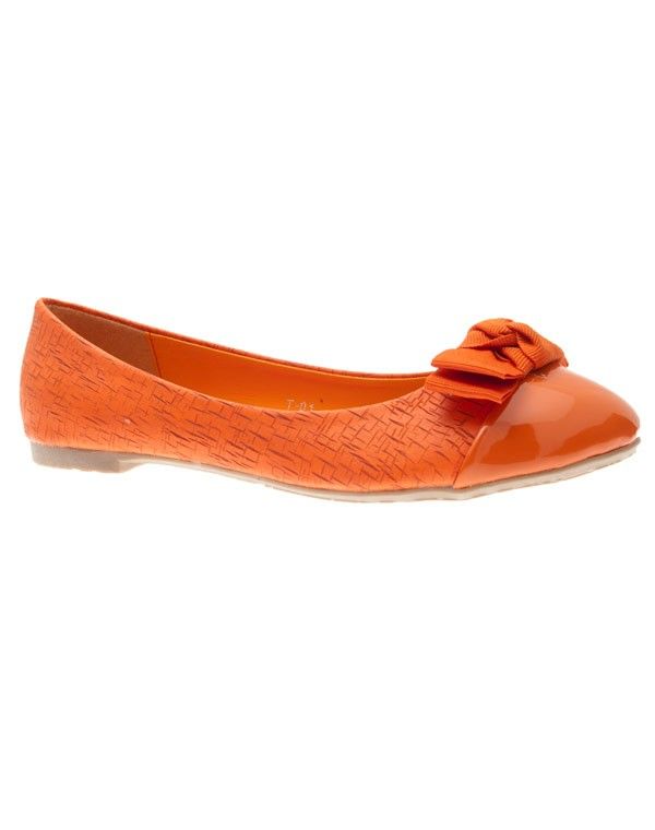 Chaussures femme Ballerines Orange pas cher