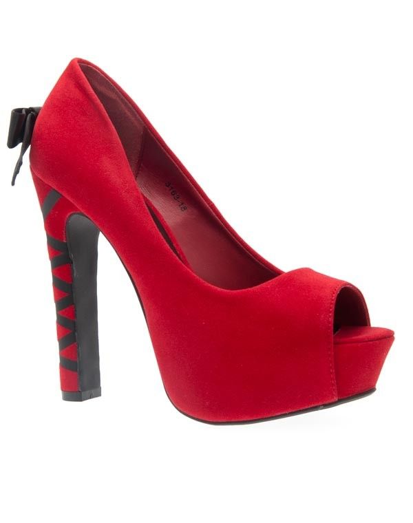 Chaussures femme escarpin rouge
