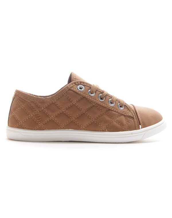 Chaussures femme Style Shoes: Basket camel
