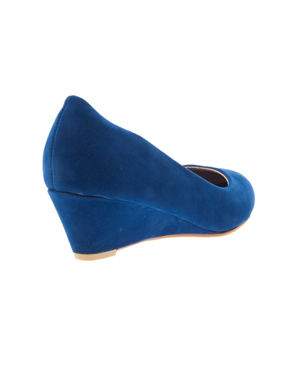 Chaussures femme Style Shoes: escarpin compensé bleu