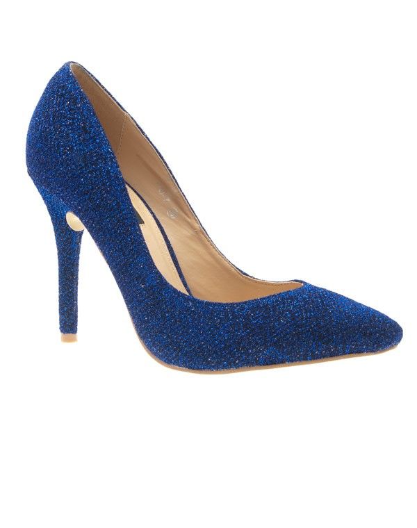 Chaussures femme Style Shoes: Escarpins pailleté bleu