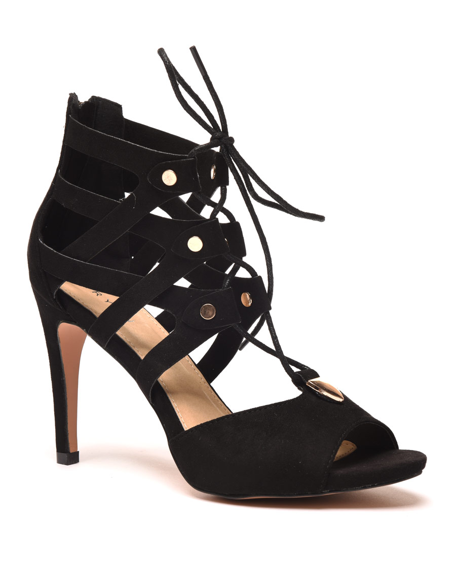 Chaussure femme : Escarpin noir à lacet